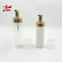 150ml 200ml tête d'or cosmétique emballage en plastique nettoyant Mousse savon visage en plastique mousse pompe bouteille conteneur