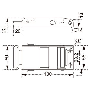 Personalización de correa de trinquete central de 2 pulgadas/50MM para amarre de camiones - Product Image 6