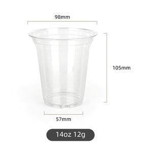 Custom Logo Single Wall 98mm 12oz 14oz 16oz 18oz 20oz 24oz PET Cold <b>Drinks</b> Disposable <b>Plastic</b> Milk Tea Cups with Lids and <b>Straws</b> - Product Image 3