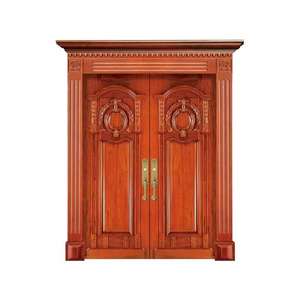 <span class=keywords><strong>Puerta</strong></span> de Entrada de Madera Maciza de Teca Birmana con Diseño de Piña Moderno y Simple, Doble, Interior, Impermeable, para Villa, Apartamento, Dormitorio, Hotel - Product Image 3