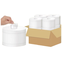 Papier toilette en rouleau jumbo personnalisé en gros, qualité supérieure, pâte de bois vierge, soluble dans l'eau, à déroulement central