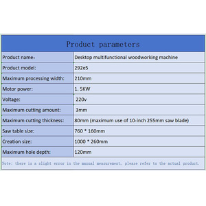 Youlike Profesyonel Endüstriyel Tezgah Planyası Ahşap Kalınlık Planyası Motor 1.5KW Güç 220V 3mm Kesme Derinliği 3 Yıl Garanti - Product Image 3