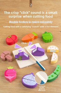 Wholesale Factory Custom Wooden Magnetic Cutting Play Food <strong>Set</strong> Montessori Pretend Play Kitchen Vegetable Fruit Toy for Toddlers - Product Image 3
