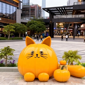 CS242 Weather-resistant Fiberglass Cat Astronaut Sculpture Commercial Mall <b>Ornament</b> Indoor Outdoor City Landmark Art Statues - Product Image 5