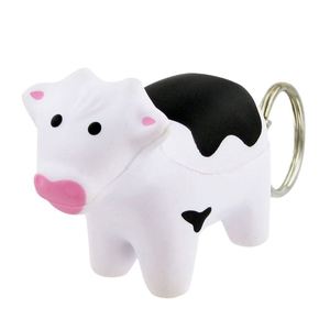 Customized Logo PU Foam Milk <b>Cow</b> Shaped Anti-Stress Ball Promotional Soft <b>Toy</b> Key Chains for Giveaway Gifts - Product Image 2