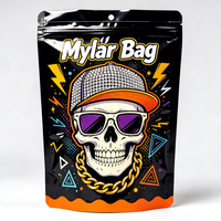 Sacs Mylar en gros 3.5g 7g 14g 28g découpés sur mesure, anti-odeur, avec fermeture éclair, pour bonbons, herbes, fleurs, biscuits, emballage alimentaire