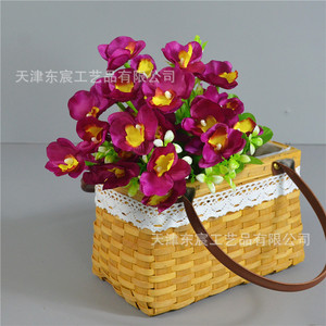 ดอกกล้วยไม้ฟาแลนนอปซิสประดิษฐ์จาก Dongchen Crafts ขนาด 38 ซม. ดอกไม้ผ้าไหมสำหรับตกแต่งบ้านและงานแต่งงาน - Product Image 3