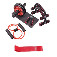Kepler KC634 Offre Spéciale Kit Rouleau Abdominal, Barre de Push-Up, Corde à Sauter, Poignée de Musculation, Genouillère pour Entraînement Abdominal et Renforcement du Tronc