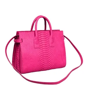 Exotische Huid Designer Tas Vrouwen Python Lederen Portemonnee Luxe Slangenhandtassen Dames Mode Grote Draagtassen Fabriek