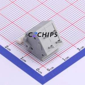 XY115A-5.0-2P Spring Terminal Block Through hole Component (THT),P=5mm Connector 1x2P 5mm Gray 2P - Product Image 2