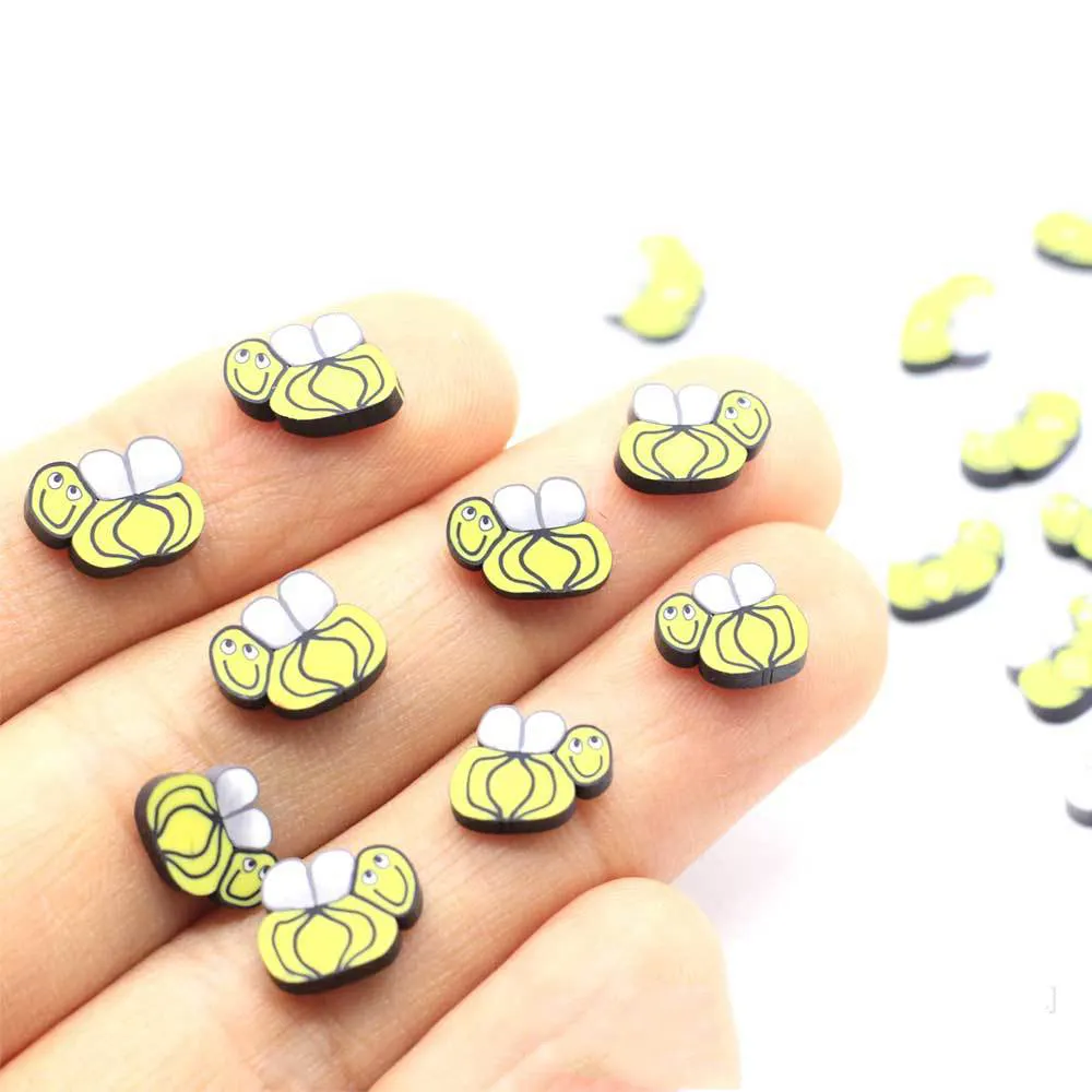 1Cm Cut Lebah Polimer Clay Irisan Taburan untuk Slime Nail Art