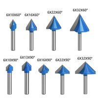 LAVIE Brocas de Fresado en V de 6mm para Formar Bordes y Biselados en Madera -C C06027