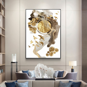 Fábrica al por mayor Hotel proyecto renovación ilustraciones lienzo pintura moderna abstracta artículos para el hogar lienzo pintura - Product Image 4