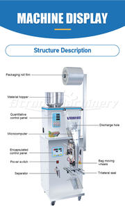Ensacheuse verticale automatique de sel et de sucre de riz Remplisseuse de sacs de céréales de grains de riz 1kg 5kg Machine d'emballage de sucre - Product Image 4