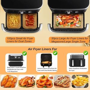 Revêtement de friteuse à air rectangulaire personnalisé en usine avec revêtement en silicone double face, résistant à l'huile et à l'eau - Product Image 4
