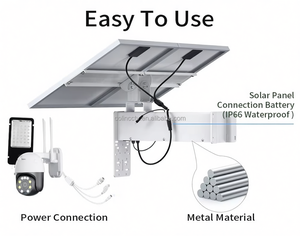 Kit d'alimentation solaire 80W avec grands panneaux 40AH 444Wh DC12V UPS pour caméra Hikvision Dahua <span class=keywords><strong>Uniview</strong></span> 4G Wifi, routeur 4G, commutateur Wifi - Product Image 2