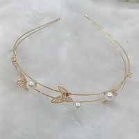 Serre-tête coréen style forêt, orné de strass, perles et cristaux, en alliage, simple et rétro, populaire, pour un look frais et féerique