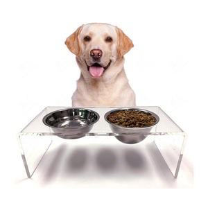 IKITCHEN 2024 Material Acrílico Transparente Pet Alimentador Grande Claro Pet <span class=keywords><strong>Bowl</strong></span> Duplo <span class=keywords><strong>Dog</strong></span> <span class=keywords><strong>Bowl</strong></span> Cat <span class=keywords><strong>Dog</strong></span> Comida Tigela de Água 2-Quarts - Product Image 5