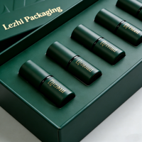 Coffret Cadeau Rigide Personnalisé de 5 Rouges à Lèvres Liquides avec Fermeture Magnétique, Kit de Maquillage Brillant à Lèvres Mat, Boîte d'Emballage avec LOGO en Relief