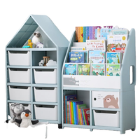 Maison de jeux pour enfants, organisateur de rangement, tiroirs, armoire en plastique avec impression