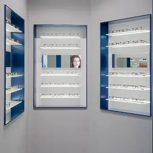 Optik mağaza tasarımı optik mağaza sergi mobilyası pratik gözlük duvar rafı satılık