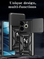 Étui de protection coulissant antichoc pour Tecno Pova 6 / 6 Neo, housse de téléphone avec support de voiture, protection de l'objectif de l'appareil photo
