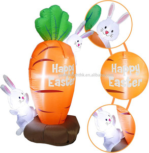 Pâques 5FT lapins gonflés gonflés géant garrot étanche LED décoration de cour pour jardin pelouse fête alimentation cc - Product Image 3