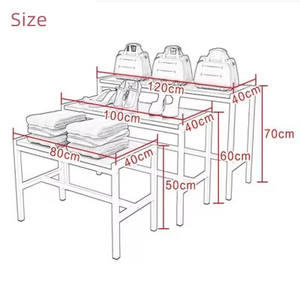 Présentoir de vente au <span class=keywords><strong>d</strong></span>étail moderne personnalisé pour vêtements pour femmes, vêtements, sacs à main à talons hauts, écharpes-Showroom Store <span class=keywords><strong>Table</strong></span> Desk Showcase - Product Image 2