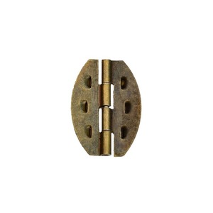Charnière de meuble en fer en forme d'olive, montage en surface, finition bronze jaune, design minimaliste pour boîte en bois, boîte à bijoux, emballage DIY - Product Image 5