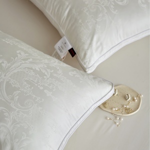 Muben Adulte Cou Maison <span class=keywords><strong>Oreiller</strong></span> Jacquard Fibre de Soja & <span class=keywords><strong>Plume</strong></span> Velours Antibactérien & <span class=keywords><strong>Anti</strong></span>-Acariens Mousse Remplie - Product Image 2