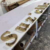 Logo personnalisé en acier inoxydable 3D miroir pour signalétique commerciale intérieure et extérieure
