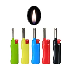 MK Factory-mechero de vela con etiqueta de envoltura de PVC, encendedor electrónico de llama de chorro, Mini barbacoa, ISO, de alta calidad, venta al por mayor