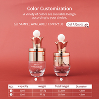 Flacon compte-gouttes en verre dépoli de luxe personnalisé 30ml 50ml, avec bouchon à vis et pompe à verrouillage, pour huiles essentielles et sérum de soin de la peau - Vente en gros