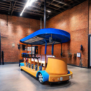 مخصصة 4 عجلات دراجة بيرة كهربائية دراجة حانة مع شريط متنقل وبطارية لنقل دراجة البيرة - Product Image 2