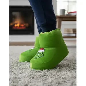 Warm Plush Gringe Genderless Adult <b>Home</b> <b>Slippers</b> Christmas Booties Design - Product Image 6