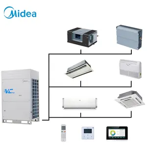 Midea-unidad de bomba de calor dividida R410a, aire acondicionado Central para Vrv, Cassette de 4 vías para exterior, 5 / 6 toneladas, sistema de aire acondicionado Vrf