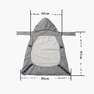 Manta portabebés gruesa, resistente al viento, cálida, gris, negra, talla única para bebés, niños pequeños, manta usable para otoño e invierno - Product Image 5