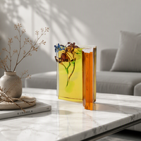 ArtFamily Ensemble de livres décoratifs modernes personnalisés avec sculpture en verre de cristal sculptée à la main de Jiangsu Décoration
