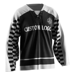 Camiseta Deportiva de Manga Larga con Cuello en V para Hombre, Talla Grande, Uniforme de Equipo, Jersey de Hockey Europeo Económico - Product Image 3