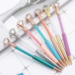 Top <b>Large</b> Diamond Metal Ballpoint Pen Promotional Crystal Rotating Printable Logo Creative Advertising for Stationery <b>Gift</b> - Product Image 5