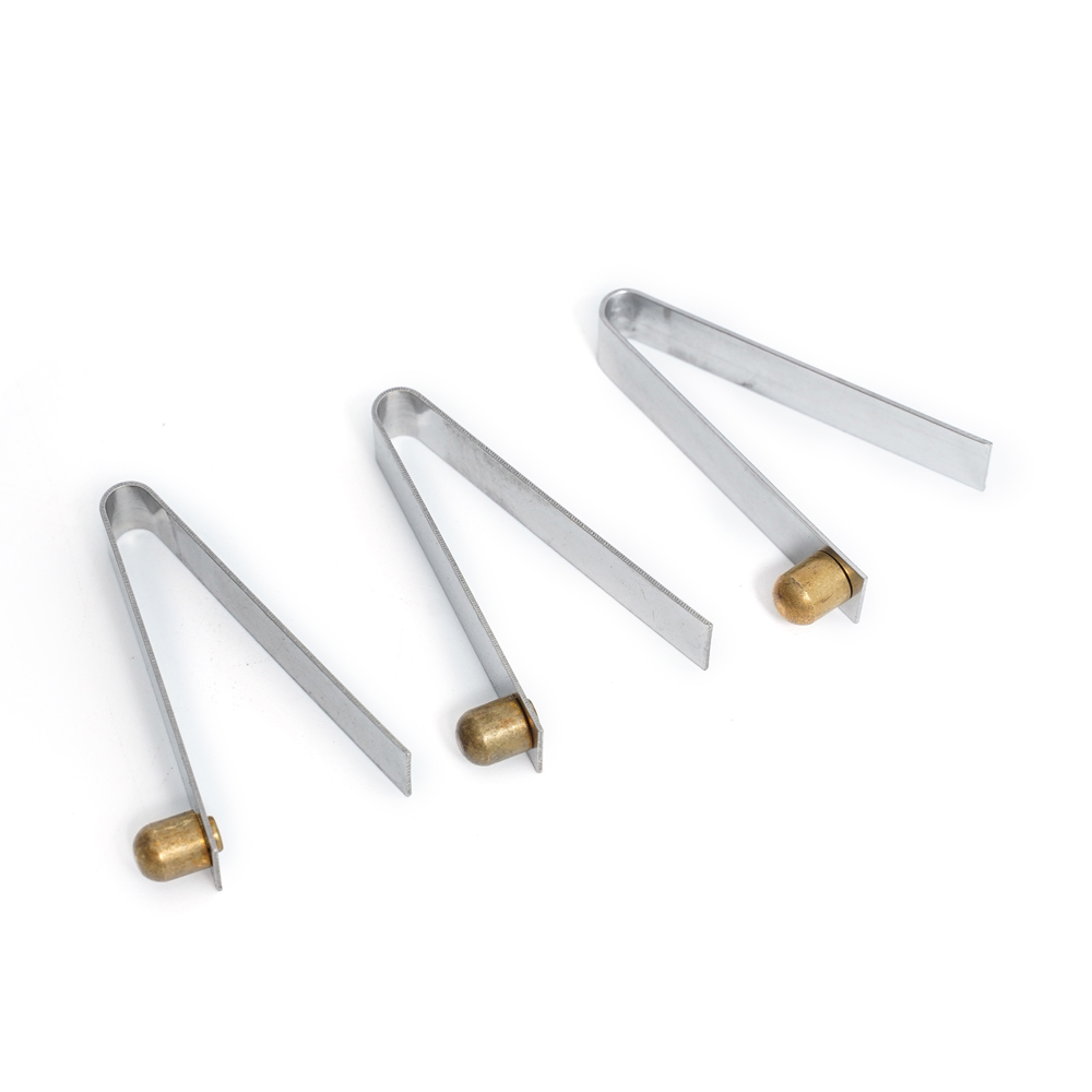 V-образный никелированный пружинный зажим, латунный твердый замок, пружинный зажим с кнопкой для мебели