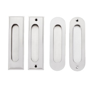 Tiradores de cajón ocultos de acero inoxidable, rectangulares, minimalistas, para muebles de gabinete, con superficie de filamento antirust. - Product Image 4