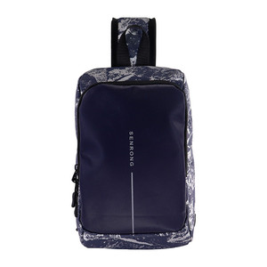 Sac de poitrine en PU ultra-léger pour homme, personnalisé en usine, sac à bandoulière simple pour voyage et moto, fermeture éclair - Product Image 5
