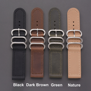 LAIHE Custom due parti alla moda <span class=keywords><strong>cinturino</strong></span> in vera <span class=keywords><strong>pelle</strong></span> per uomo 20mm 22mm 24mm - Product Image 4