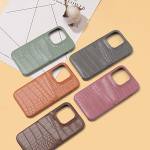 Funda de teléfono de cuero PU con textura de cocodrilo, logotipo personalizado, regalo de negocios corporativo para celebración de aniversario, funda de teléfono para iPhone - Product Image 4