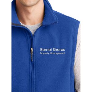 Chaleco de lana bordado personalizado para hombre, sin mangas, con cremallera, para invierno - Product Image 2