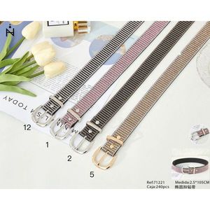 Cintura con Fibbia Ovale e Strass 2.5*105CM, Accessorio Moda per Matrimoni - Product Image 1