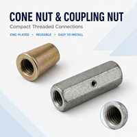 Accessoires pour système de tirants de coffrage en béton avec écrou à oreilles, écrou de couplage, écrou conique et tige filetée