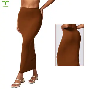 Good Design Outdoor All-In-One High Elastic Knitted Nylon Dress Sexy Long Skirt For Women Sizes S-XL Summer Casual Style XL Size