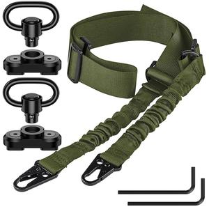 <span class=keywords><strong>Eslinga</strong></span> de dos puntos Kongbo <span class=keywords><strong>eslinga</strong></span> de pistola tradicional de longitud ajustable para deportes al aire libre con 2 paquetes de soportes giratorios de riel QD de 1,25" - Product Image 1